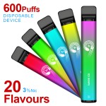 9th 600Puffs sekali pakai 600Puffs 2,2ml dengan pengalaman murni 100% 20 rasa Vaping Jakarta Vape Oline Toko