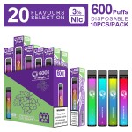 9th 600Puffs sekali pakai 600Puffs 2,2ml dengan pengalaman murni 100% 20 rasa Vaping Jakarta Vape Oline Toko