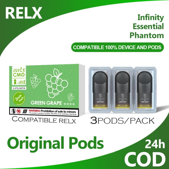 CMO 3pod kompatibel dengan RELX 4-6TH Device Pods dengan 30 pilihan rasa buah