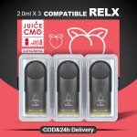 CMO 3pod kompatibel dengan RELX 4-6TH Device Pods dengan 30 pilihan rasa buah