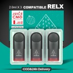 CMO 3pod kompatibel dengan RELX 4-6TH Device Pods dengan 30 pilihan rasa buah