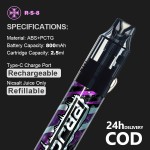 Divais Vape RS8 dengan 3,0ml Refillable popup poticble 800ma Battery untuk Vape Kit
